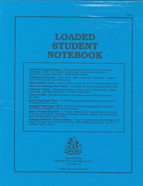 Loaded Student Notebook